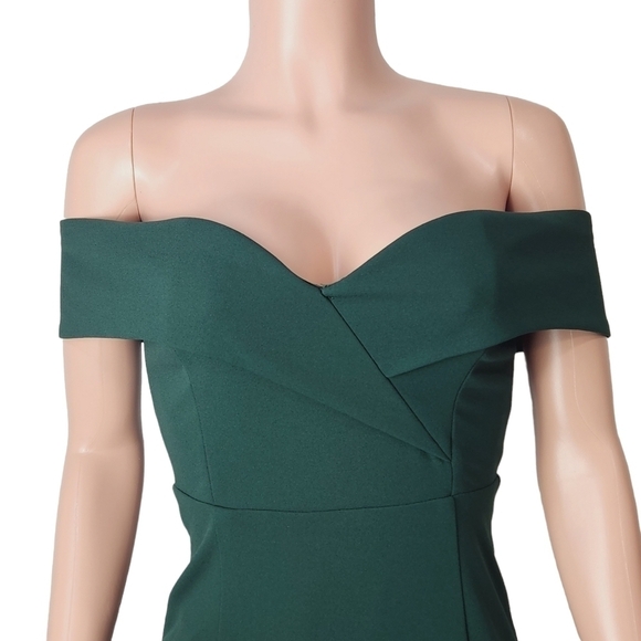 LULU’S Forest Green Maxi Dress Gown Size: S - Picture 6 of 14